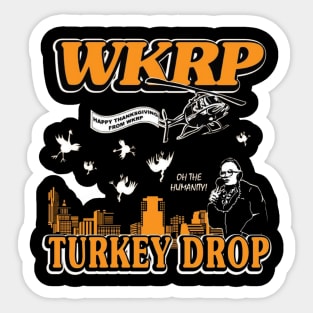 WKRP TURKEY DROP Sticker